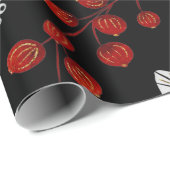 Elegant botanisch patroon cadeaupapier (Rol Hoek)