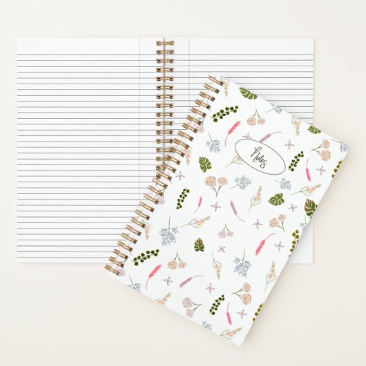 Elegant Botanisch Patroon Floral Notes Journal II Notitieboek (Binnen)