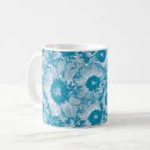 Elegant botanisch patroon koffiemok (Voorkant links)