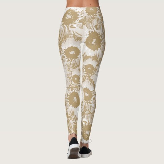 Elegant botanisch patroon leggings (Achterkant)