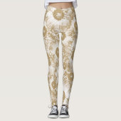 Elegant botanisch patroon leggings (Voorkant)