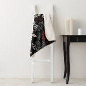 Elegant botanisch patroon sherpa deken (In situ)