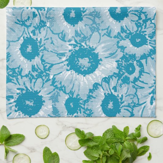 Elegant botanisch patroon theedoek (Gevouwen)