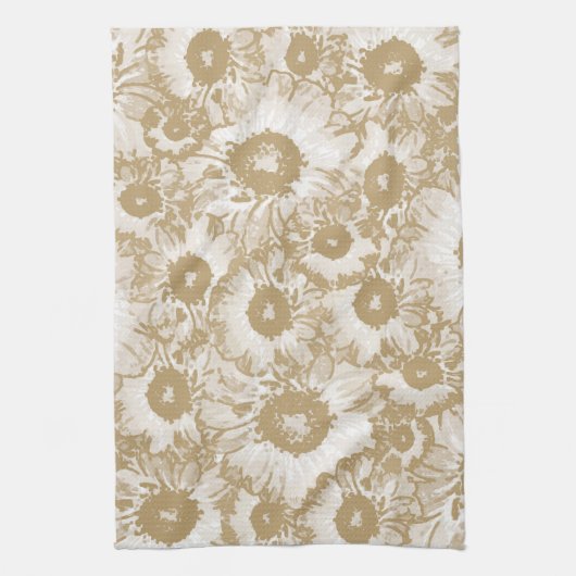 Elegant botanisch patroon theedoek (Verticaal)