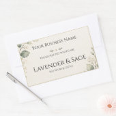 Elegant botanisch product voorlabel rechthoekige sticker (Envelop)