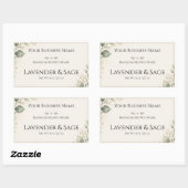 Elegant botanisch product voorlabel rechthoekige sticker (Vel)