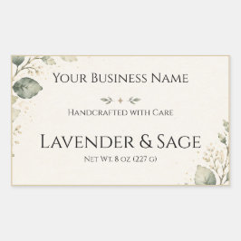 Elegant botanisch product voorlabel rechthoekige sticker
