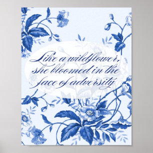 Elegant Botanisch Quote Poster, Motivatie kunst Poster