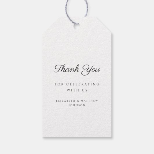 Elegant Botanisch Religieus Kruisdoop Cadeaulabel (Achterkant)