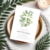 Elegant Botanisch Religieus Kruisdoop Kaart