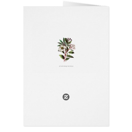 Elegant Botanisch Roos voor kerstmis (Achterkant)