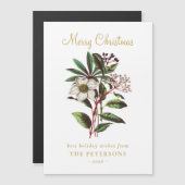 Elegant  Botanisch Roos voor kerstmis (Voorkant / Achterkant)