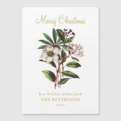 Elegant  Botanisch Roos voor kerstmis (Voorkant)