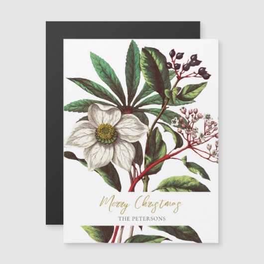 Elegant  Botanisch Roos voor kerstmis (Voorkant / Achterkant)