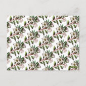 Elegant  Botanisch Roos voor kerstmis Briefkaart (Achterkant)