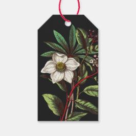 Elegant Botanisch Roos voor kerstmis Cadeaulabel