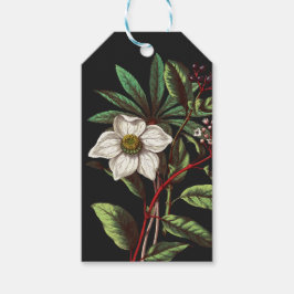 Elegant Botanisch Roos voor kerstmis Cadeaulabel