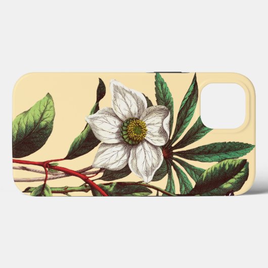 Elegant  Botanisch Roos voor kerstmis Case-Mate iPhone Case (Achterkant (horizontaal))