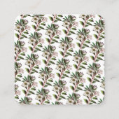 Elegant  Botanisch Roos voor kerstmis Informatiekaartje (Achterkant)