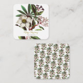 Elegant  Botanisch Roos voor kerstmis Informatiekaartje (Voorkant / Achterkant)