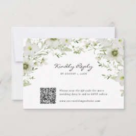 Elegant botanisch RSVP kaartje