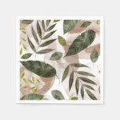Elegant botanisch safari blad servet (Voorkant)