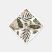 Elegant botanisch safari blad servet (Hoek)