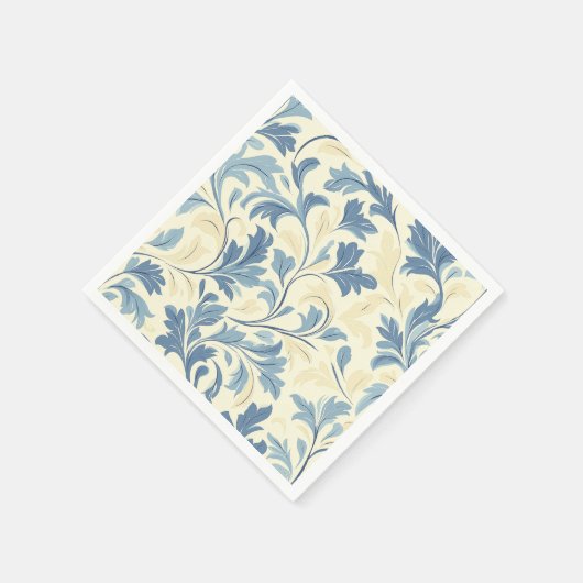 Elegant Botanisch Scrollwork Ontwerp Servet (Hoek)