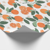 Elegant Botanisch Sinaasappel Citrus Wrapping Pape Cadeaupapier (Hoek)