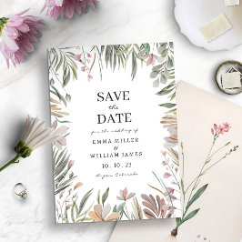 Elegant botanisch sparen de datum save the date