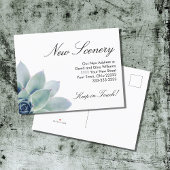Elegant Botanisch Succulent New Home Movement Aankondigingskaart