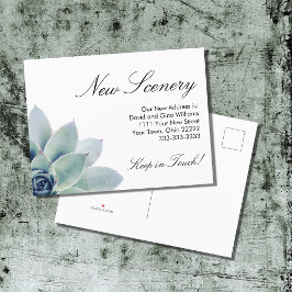Elegant Botanisch Succulent New Home Movement Aankondigingskaart