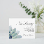 Elegant Botanisch Succulent New Home Movement Aankondigingskaart (Staand voorkant)