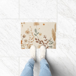 Elegant Botanisch Tapijt met Wilde Bloemen Deurmat