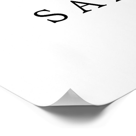 Elegant botanisch trouwfoto booth bord poster (Hoek)