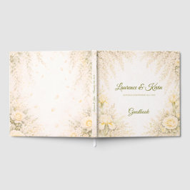 Elegant botanisch trouwgastenboek gastenboek