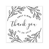 Elegant Botanisch Trouwgeschenk Bedankje Zelfinktende Stempel (Design)