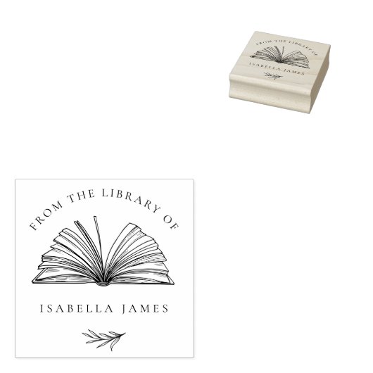 Elegant botanisch uit de bibliotheek van de douane rubberstempel (Gestempeld)