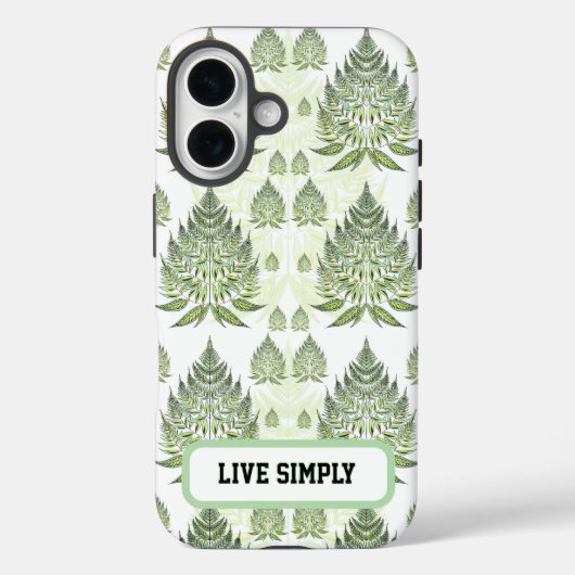 Elegant botanisch varenblad naadloos patroon Case-Mate iPhone case (Achterkant)