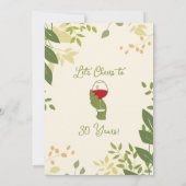 Elegant botanisch verjaardagsfeestje kaart (Achterkant)