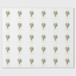 Elegant Botanisch Vogel Cadeaupapier