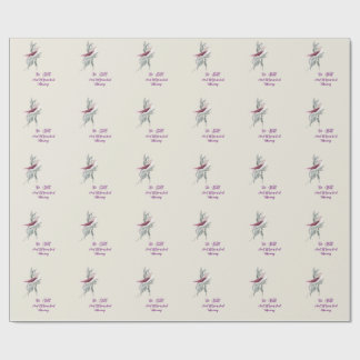 Elegant botanisch vogel inpakpapier 