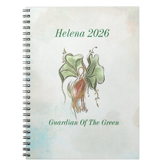 Elegant Botanisch Vogel Notitieboek (Voorkant)