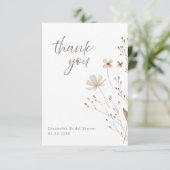 Elegant Botanisch Vrijgezellenfeest Bedankkaart (Staand voorkant)
