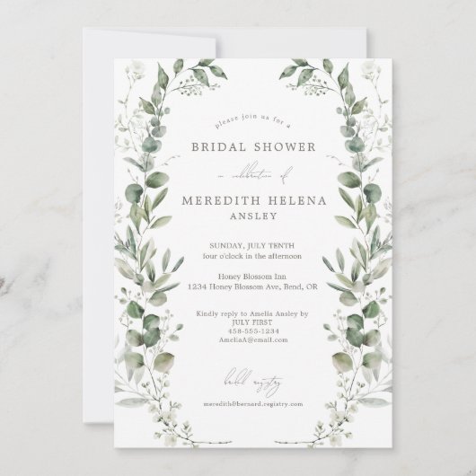 Elegant botanisch Vrijgezellenfeest Kaart (Voorkant)