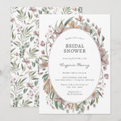 Elegant botanisch Vrijgezellenfeest Kaart (Voorkant / Achterkant)