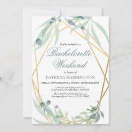 Elegant botanisch vrijgezellenweekendprogramma kaart