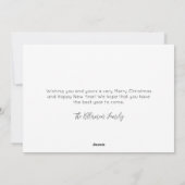 Elegant botanisch vrolijk kerstgroen feestdagenkaart (Achterkant)