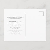 Elegant Botanisch Waterverf Afstuderen Aankondigingskaart (Achterkant)