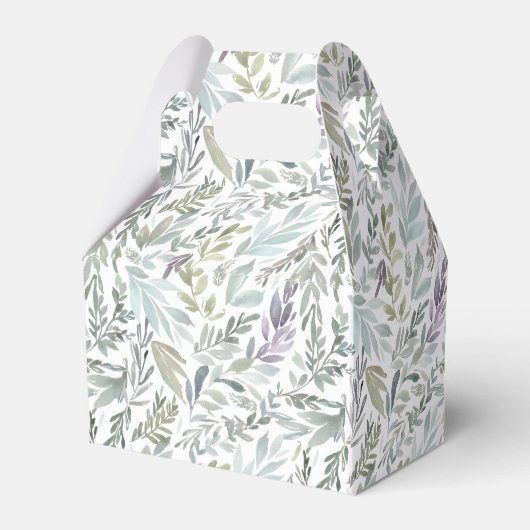 Elegant Botanisch Waterverf Baby shower Bedankdoosjes (Achterkant)